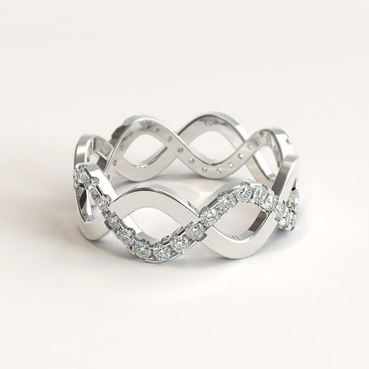 White Gold Diamond Stackable Eternity Ring